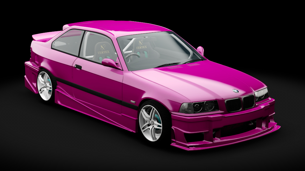 Boundless Racing STREET BMW E36 M3, skin envy_fuchsia_magenta