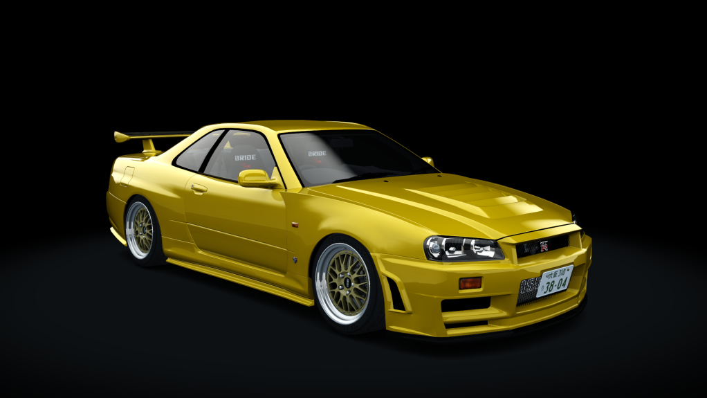 Nissan Skyline GTR R34 V-Spec (BBS LM), skin 04_lightning_yellow