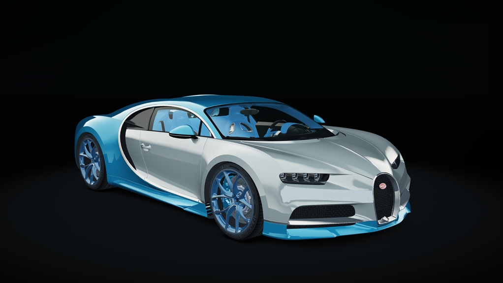 Bugatti Chiron, skin blue_white_custom1