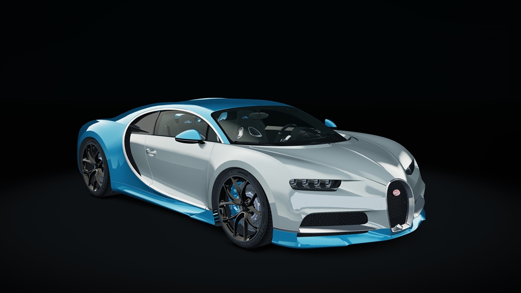 Bugatti Chiron, skin blue_white_custom3