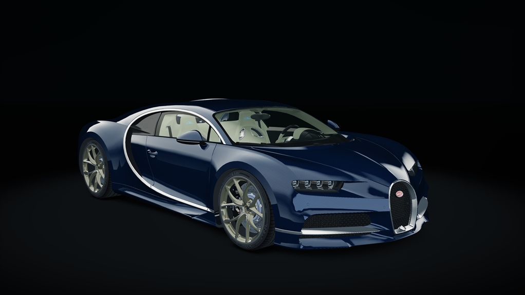 Bugatti Chiron, skin carbon_blue_custom1