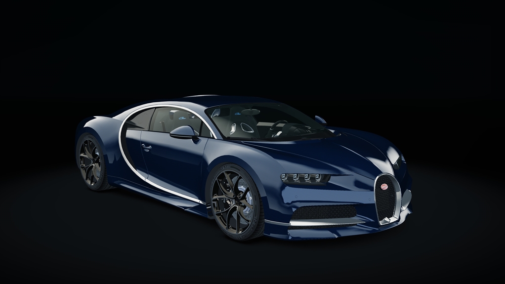 Bugatti Chiron, skin carbon_blue_custom2