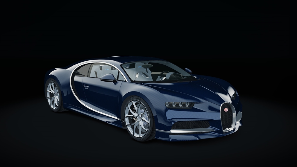 Bugatti Chiron, skin carbon_blue_custom3