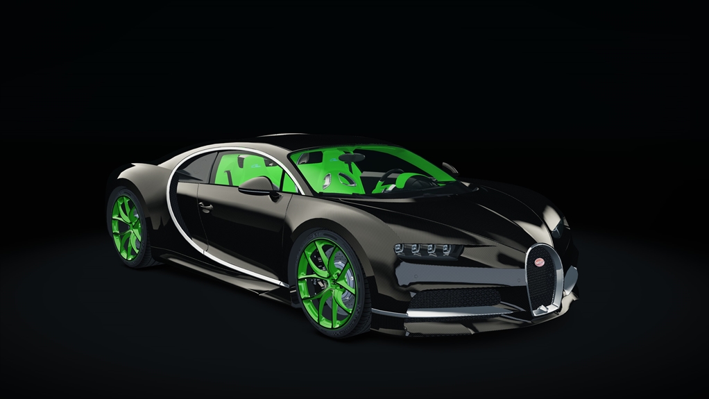 Bugatti Chiron, skin carbon_custom9