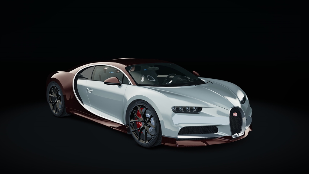 Bugatti Chiron, skin red_carbon_custom1