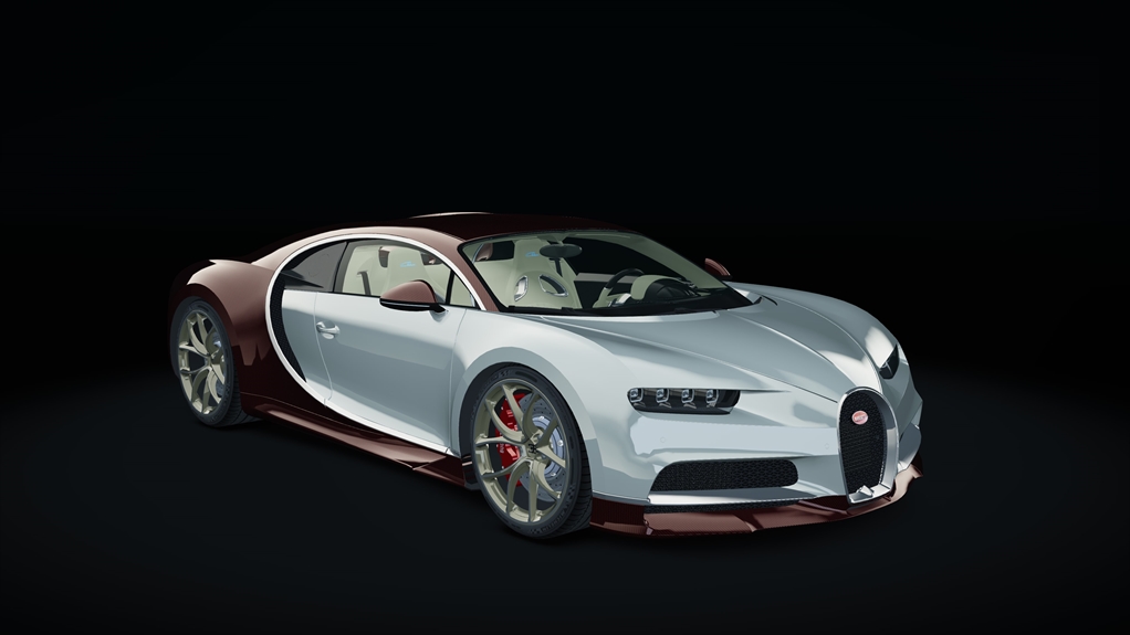 Bugatti Chiron, skin red_carbon_custom2