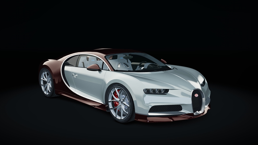 Bugatti Chiron, skin red_carbon_custom3