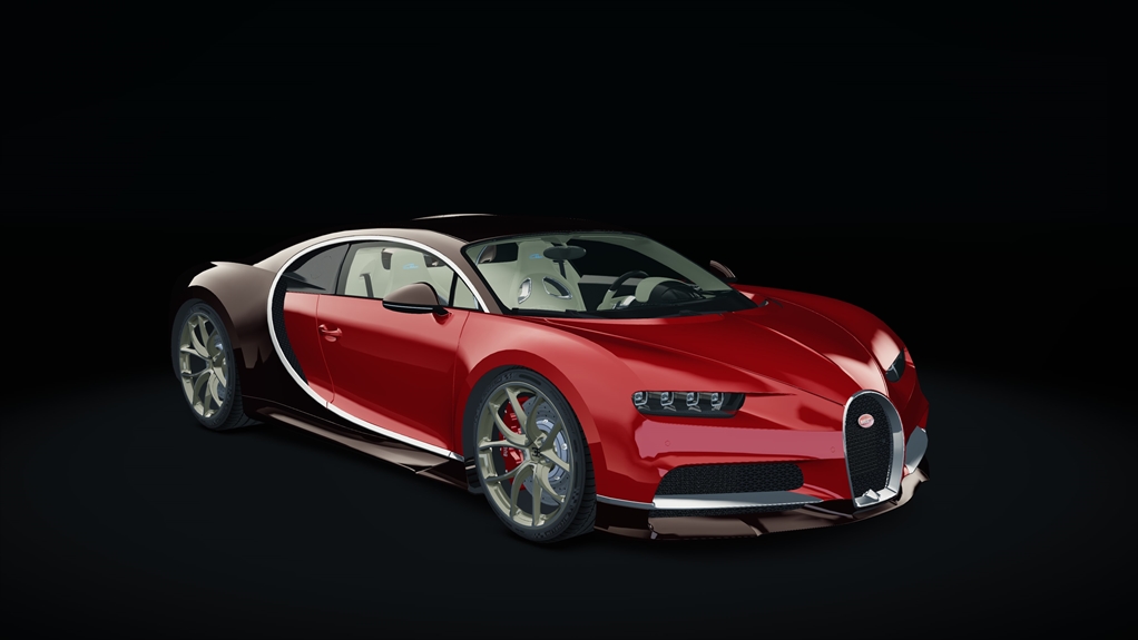 Bugatti Chiron, skin red_custom2