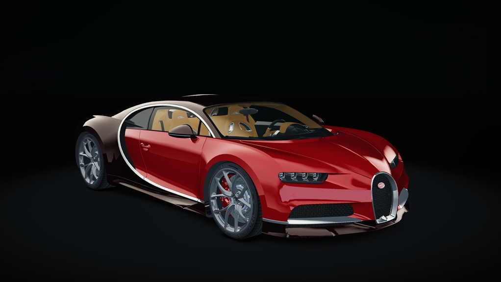 Bugatti Chiron, skin red_stock