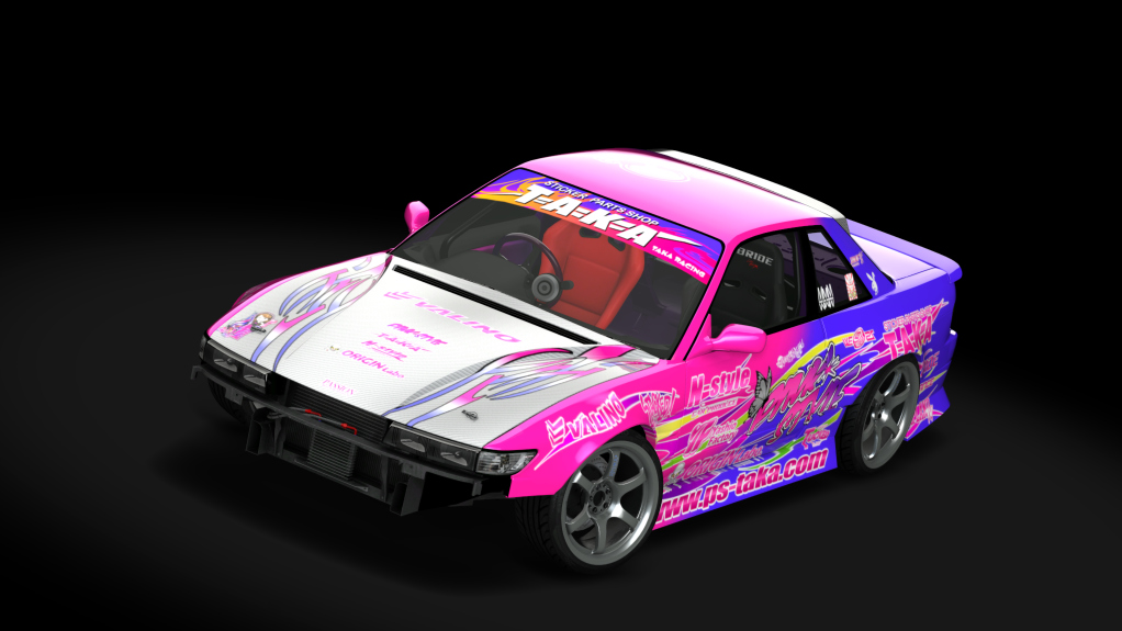 NStyle Nissan SILVIA K's (PS13) Meihan Spec, skin Pink Style by Nurrx