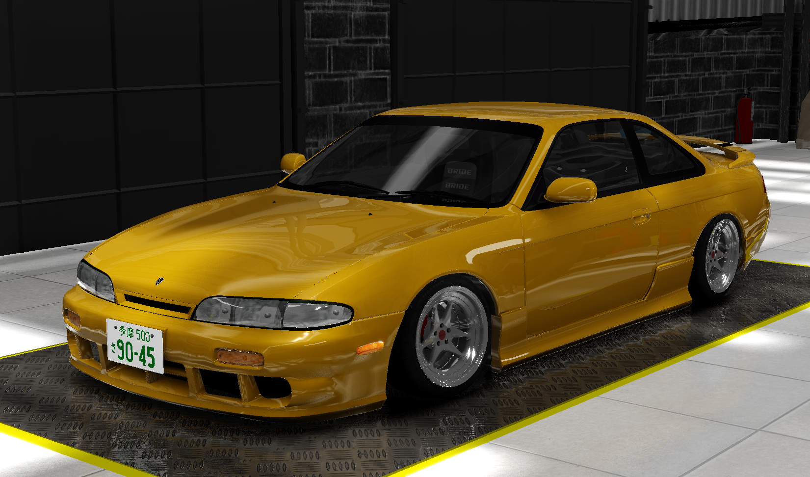 Chris Nissan Silvia S14 Q's Aero, skin vivid_yellow