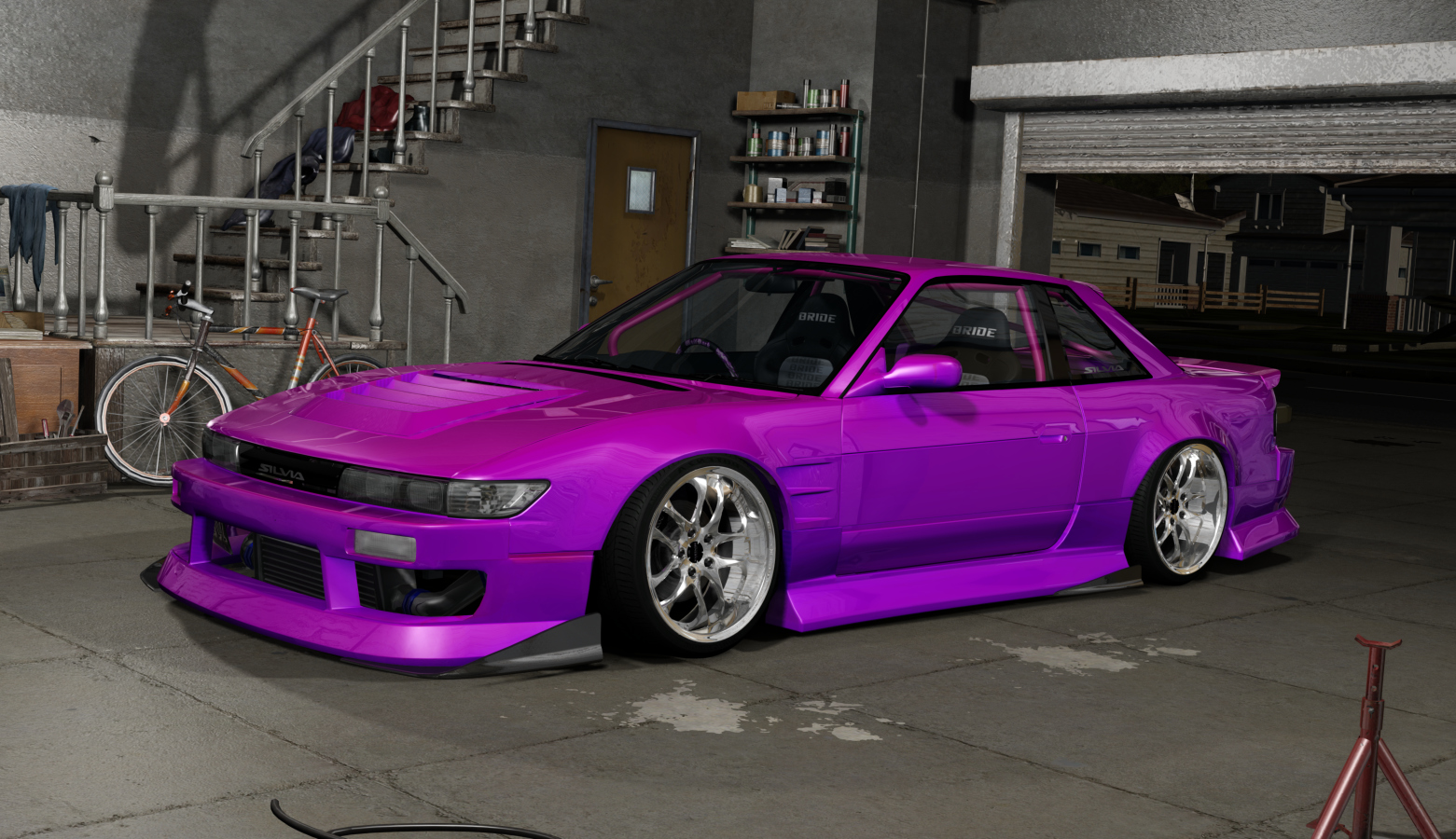 DWG Nissan Silvia S13 Street Style, skin cottoncandy