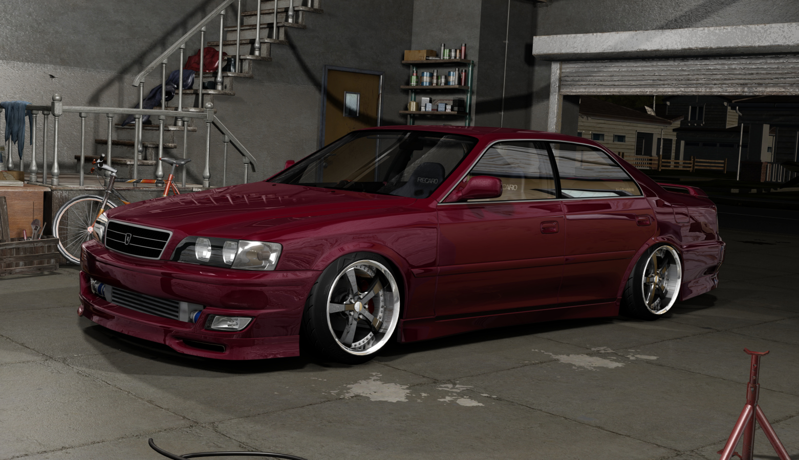 DWG Toyota JZX100 Chaser, skin 3l4_wine_red_pearl