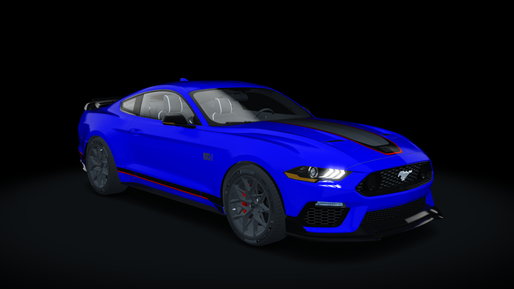 Ford Mustang GT Mach 1 2021, skin Red Blue