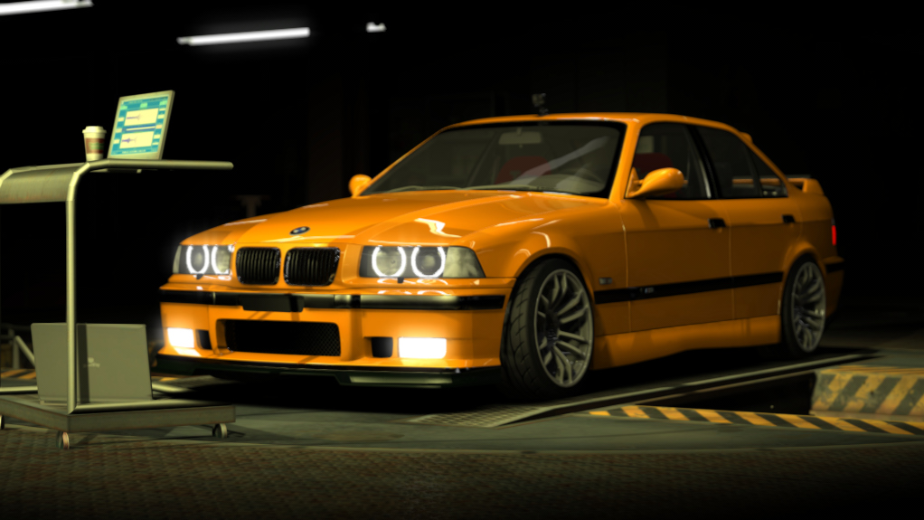 Chilly BMW E36 M3 SEDAN, skin vivid_yellow