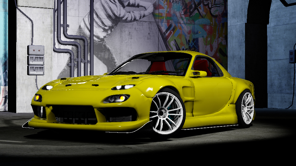 Mazda RX-7 Origin Drift, skin vivid_yellow