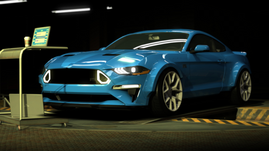 Ford Mustang RTR Spec 5D, skin hyper blue