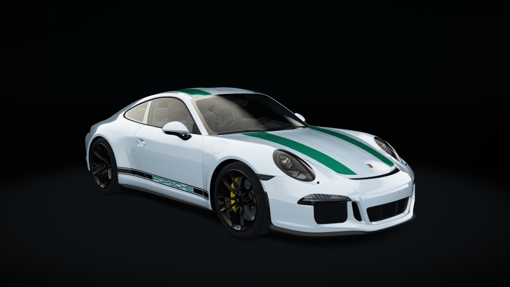 Porsche 911 R, skin 05_white_green