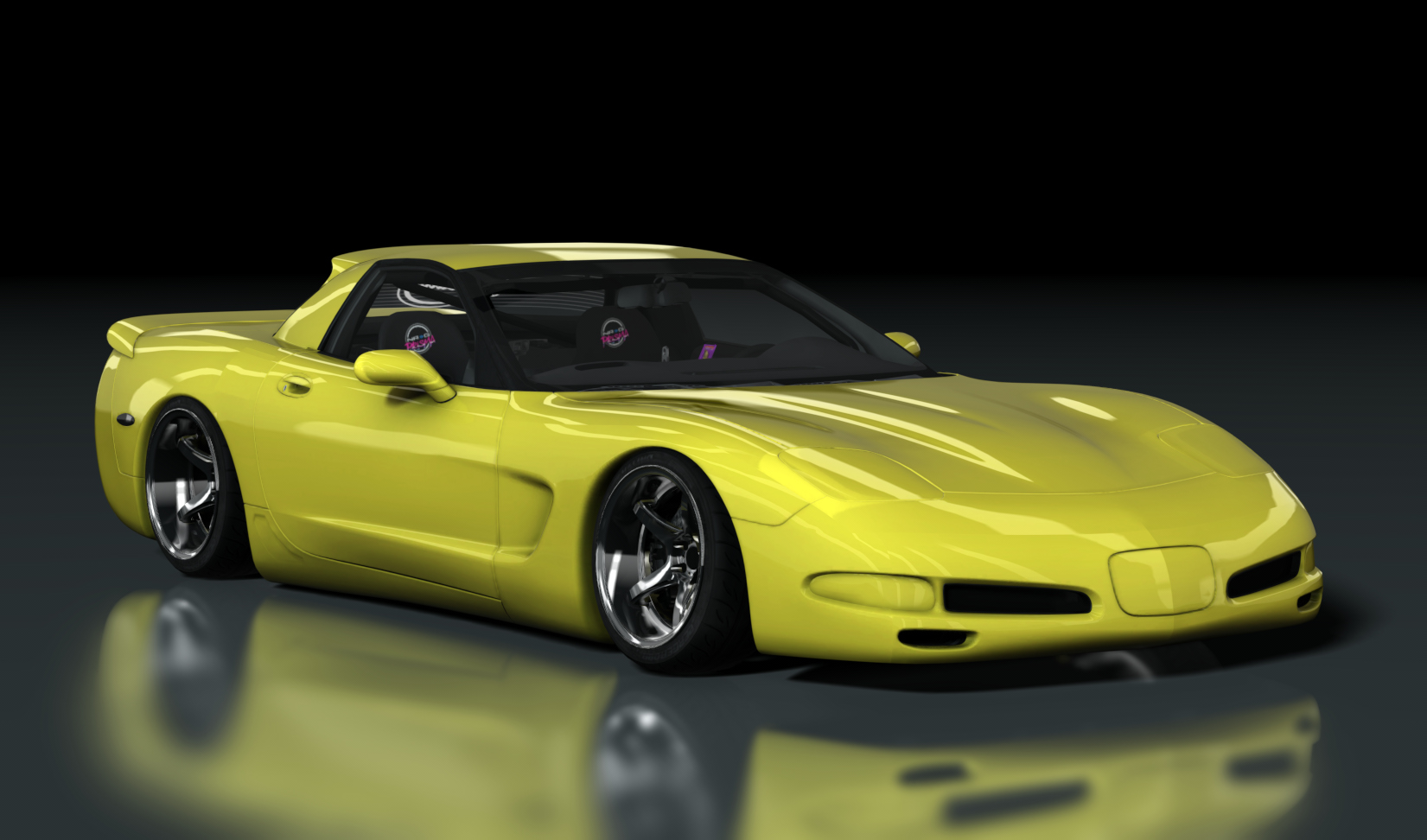 C5 Corvette mp4 Street Car, skin Millennium Yellow