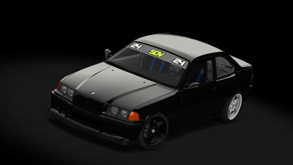 SUPERDRIFT - BMW E36 328i Coupe - LHD, skin Black