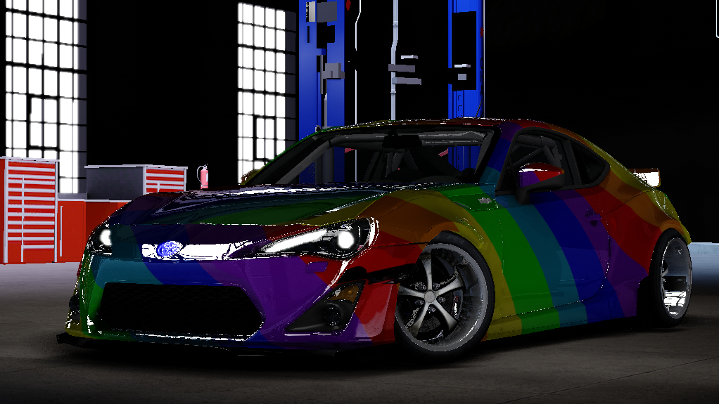 Sour's Toyota GT86 2JZ Street Car, skin rainbow
