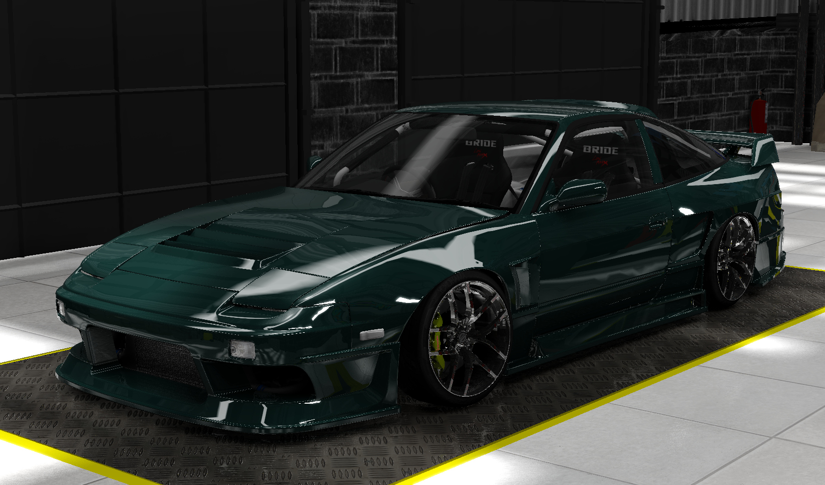 Tony Nissan 180SX RPS13 Carmodify Wonder V2, skin Dark Green