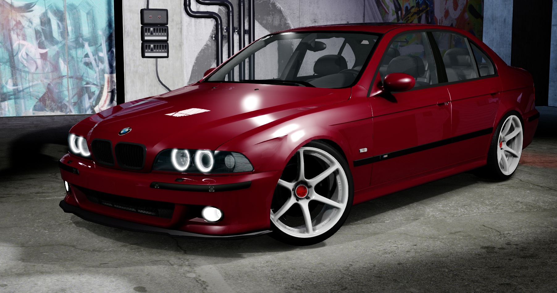 BMW M5 E39 '95 Drift, skin Garnet Red