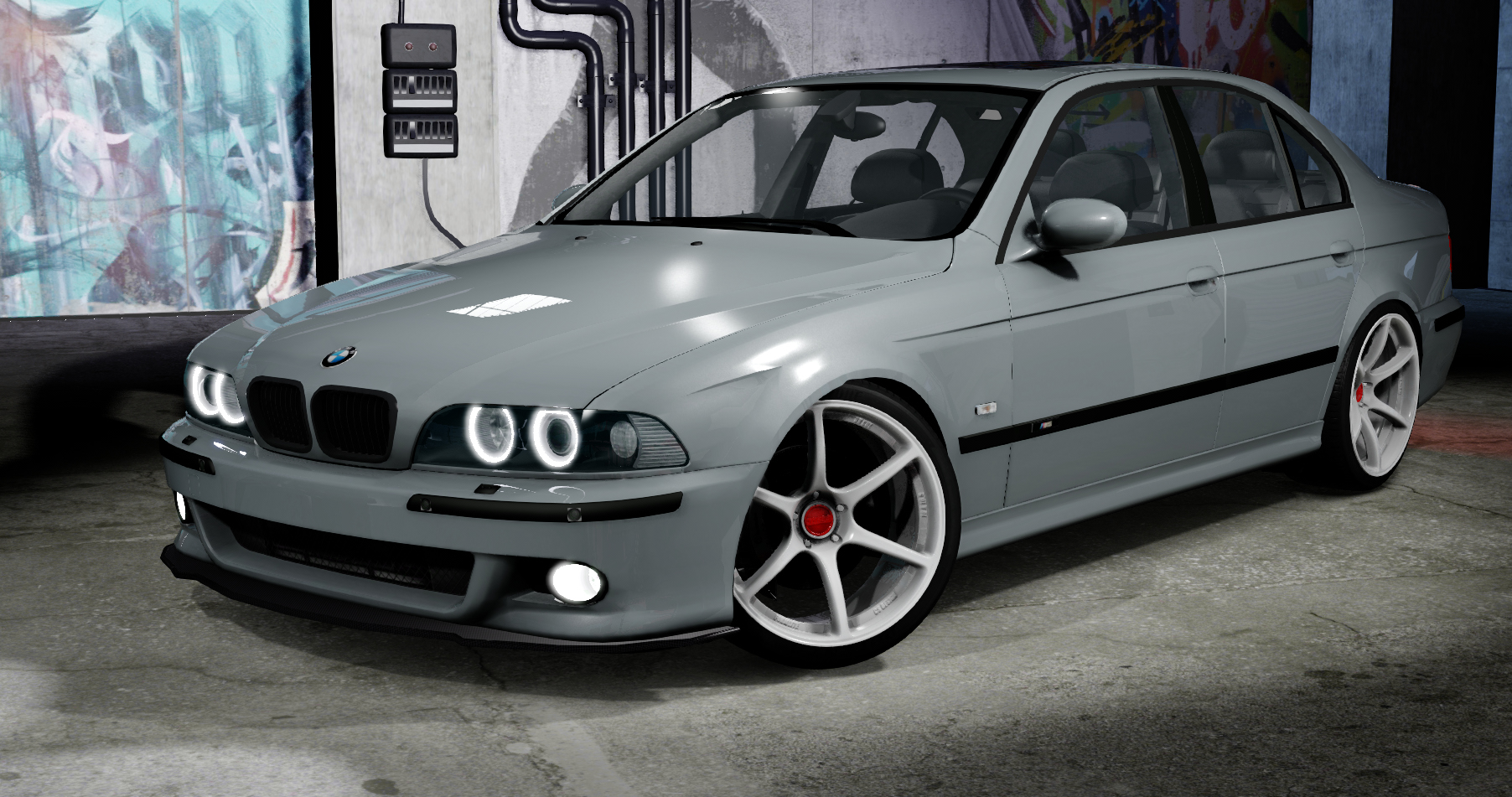 BMW M5 E39 '95 Drift, skin Silver Metallic