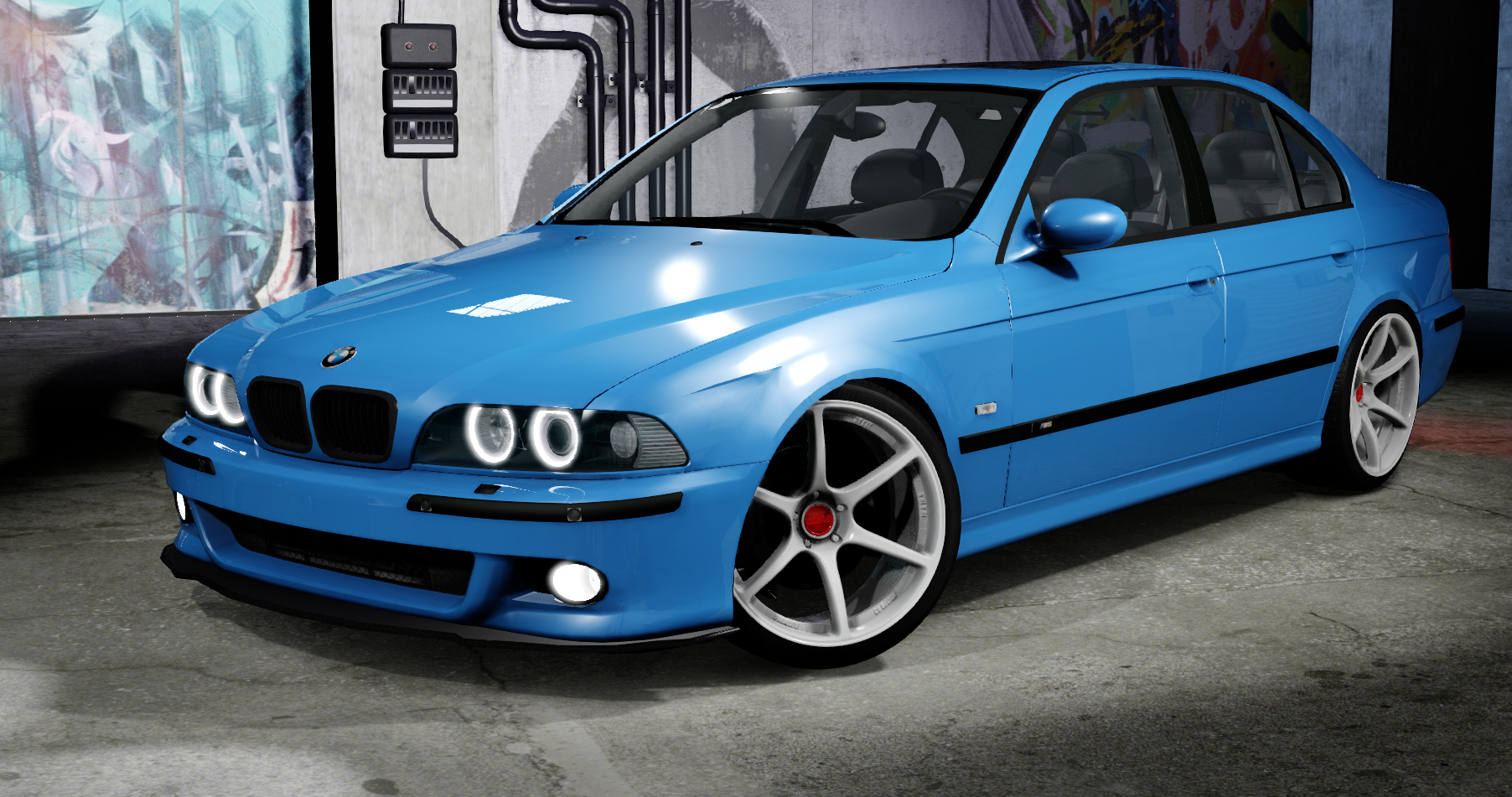 BMW M5 E39 '95 Drift, skin hyper blue