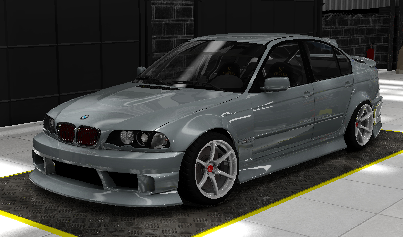 Chilly BMW E46 Sedan Drift, skin Silver Metallic