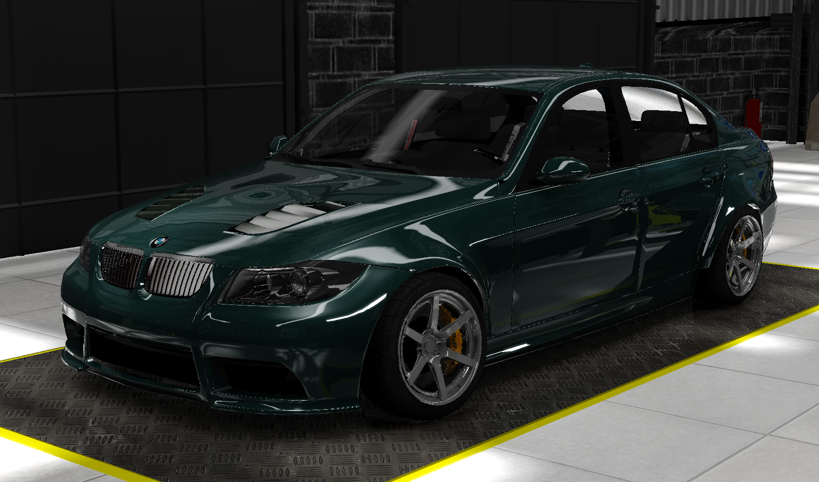BMW E90 Drift, skin Dark Green