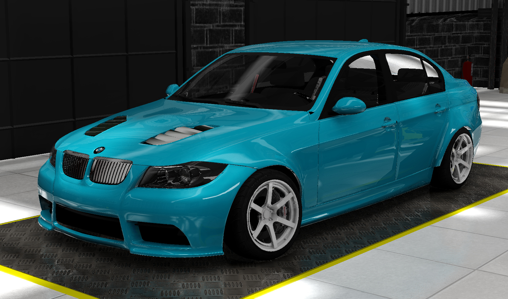 BMW E90 Drift, skin baby blue