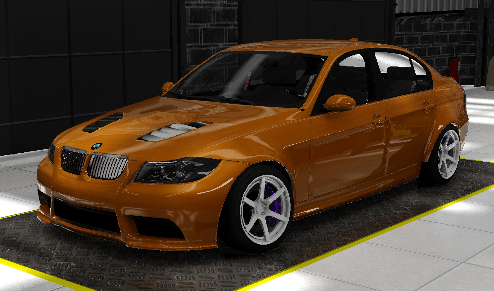 BMW E90 Drift, skin mclarenorange