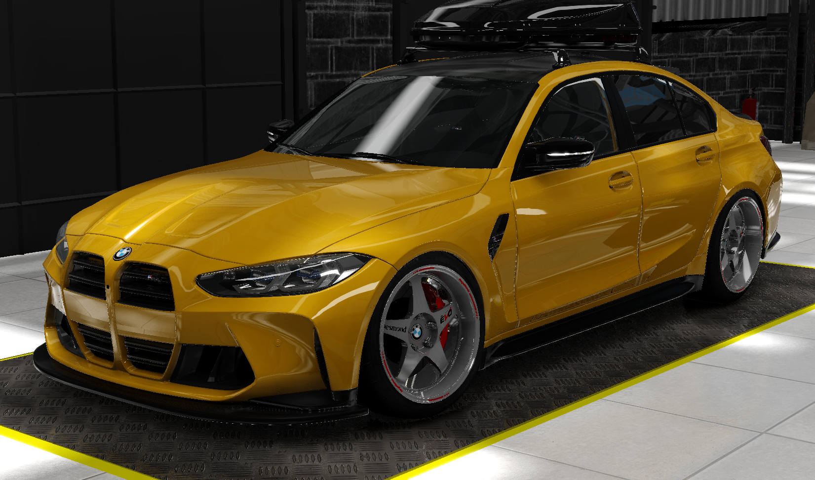 BMW M3 G80 Drift, skin vivid_yellow