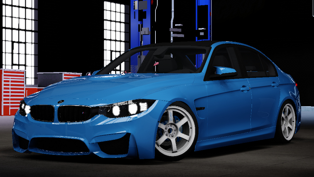 BMW M3 F30 Drift '16, skin hyper blue