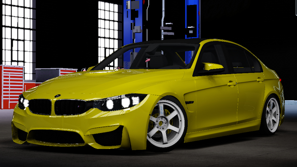 BMW M3 F30 Drift '16, skin vivid_yellow