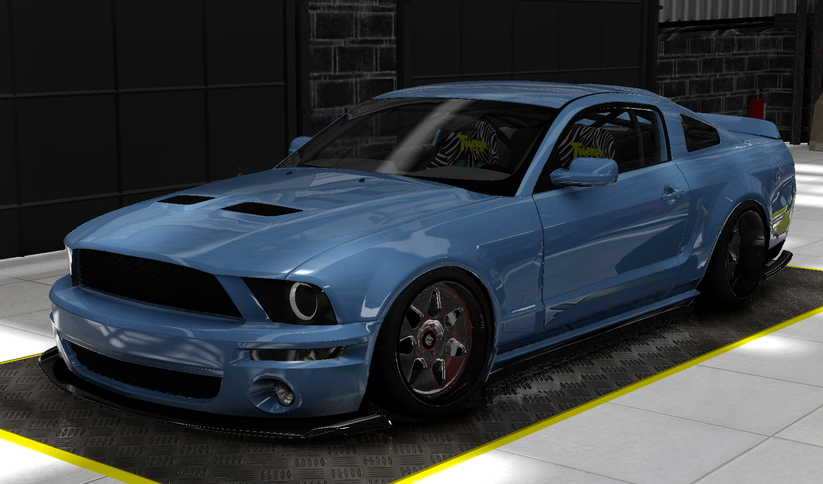 Ford Mustang S197, skin 01_yas_marina_blue_metallic