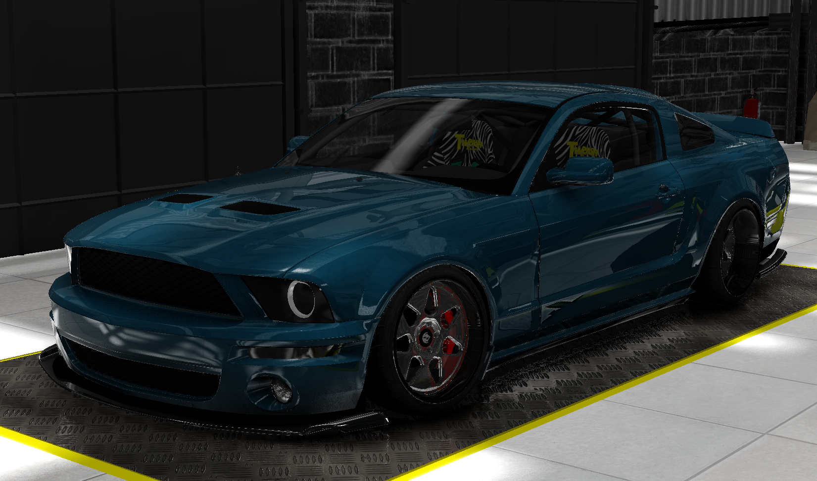 Ford Mustang S197, skin Marlin Blue