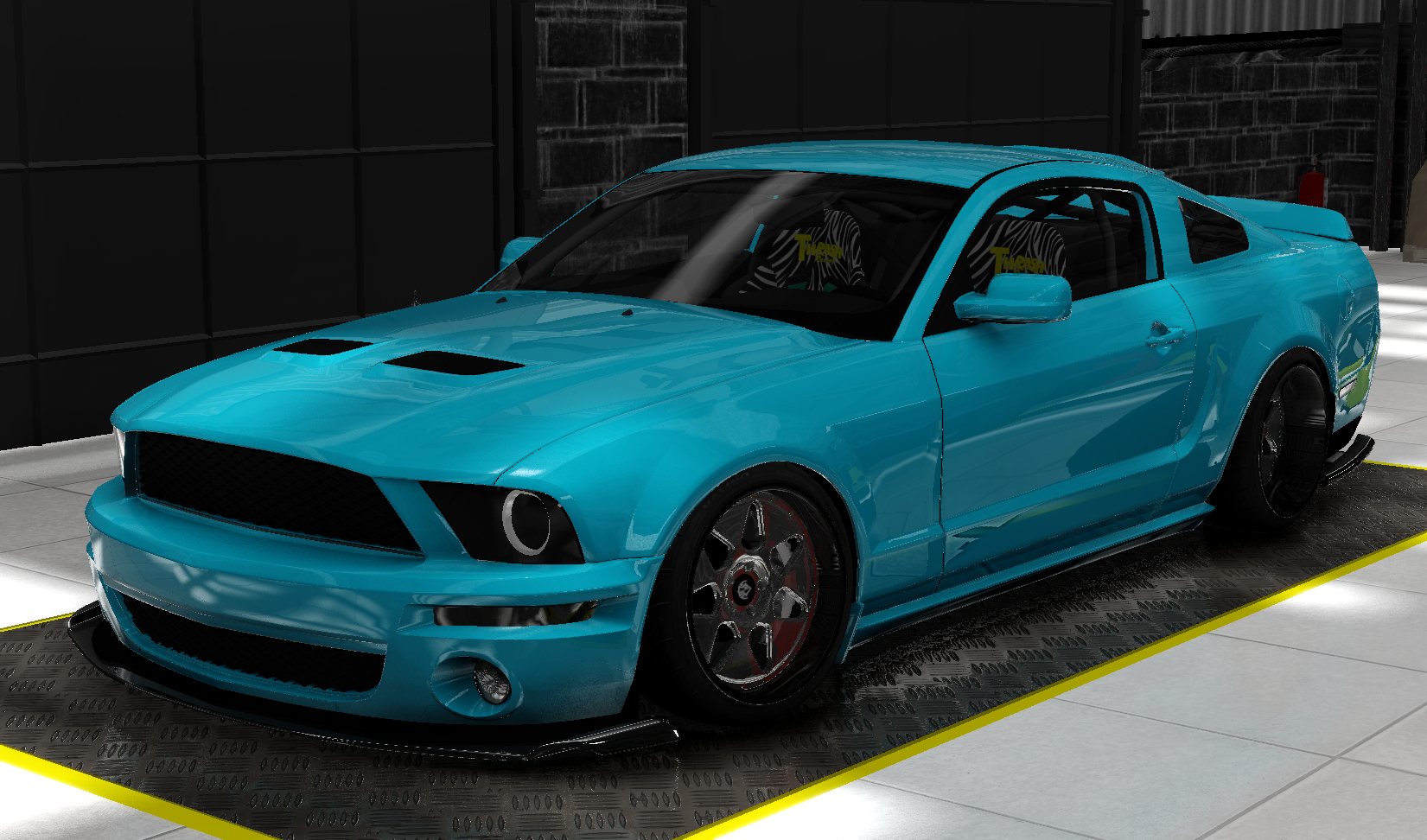 Ford Mustang S197, skin baby blue