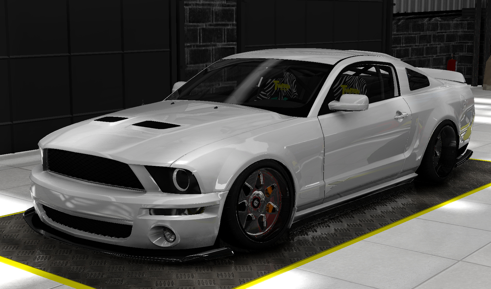 Ford Mustang S197, skin frost white
