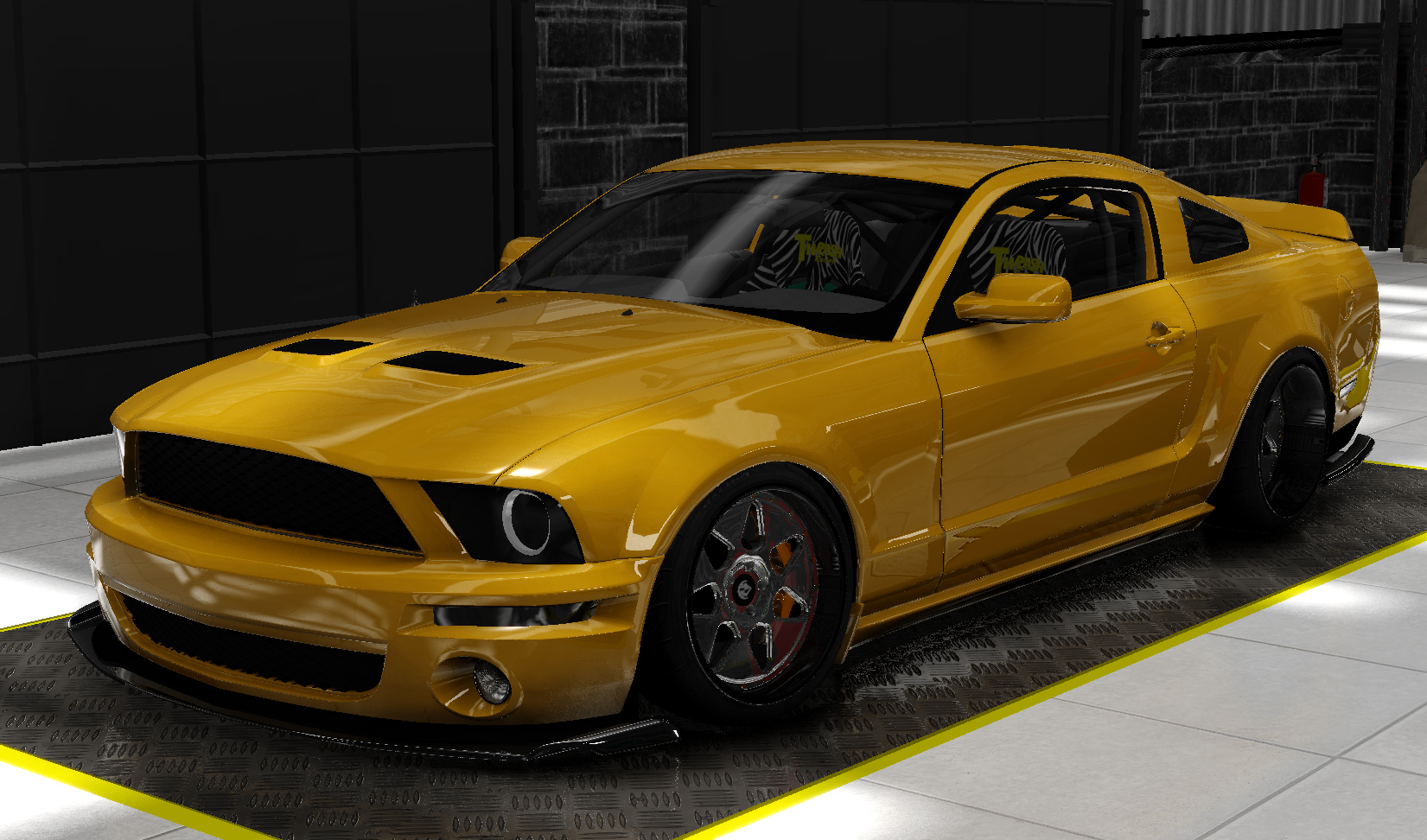 Ford Mustang S197, skin vivid_yellow