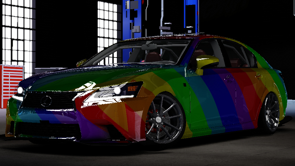 Lexus GSF Drift, skin rainbow