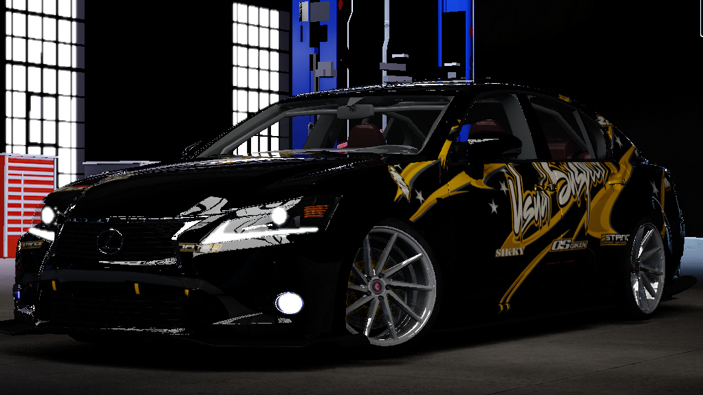 Lexus GSF Drift Vossen, skin TUS team paint black