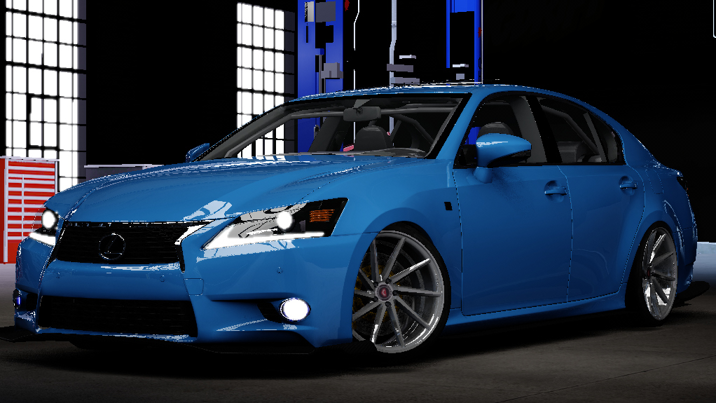 Lexus GSF Drift Vossen, skin hyper blue