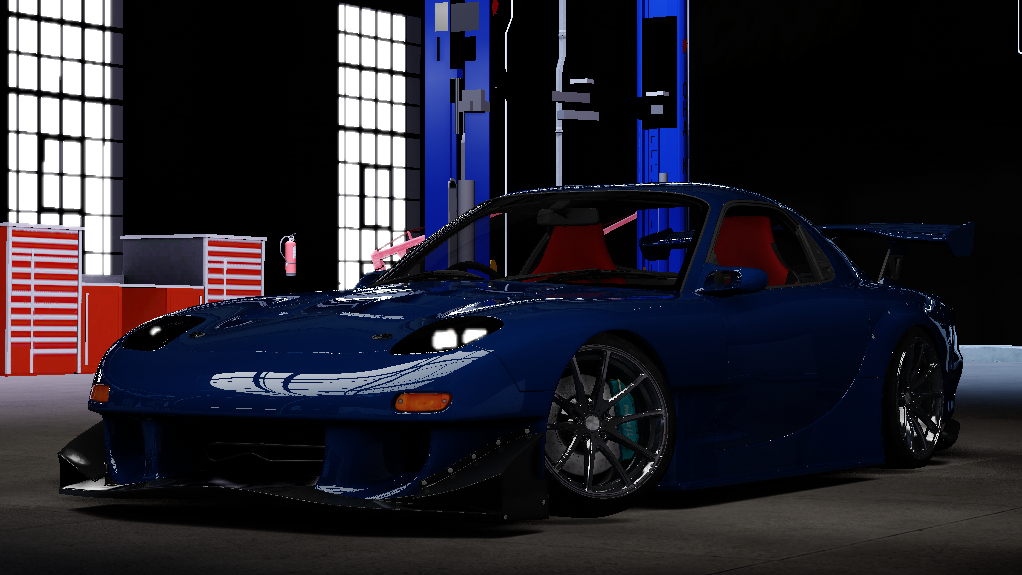 Mazda RX-7 Re amemiya Drift, skin Light Blue
