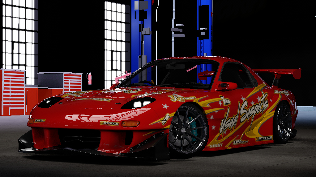 Mazda RX-7 Re amemiya Drift, skin TUS team paint