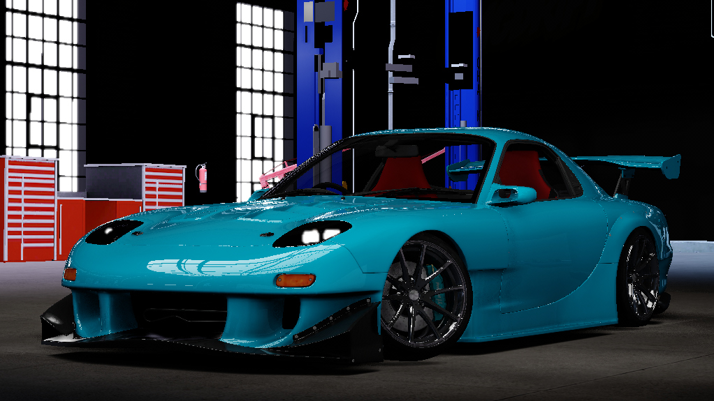 Mazda RX-7 Re amemiya Drift, skin baby blue