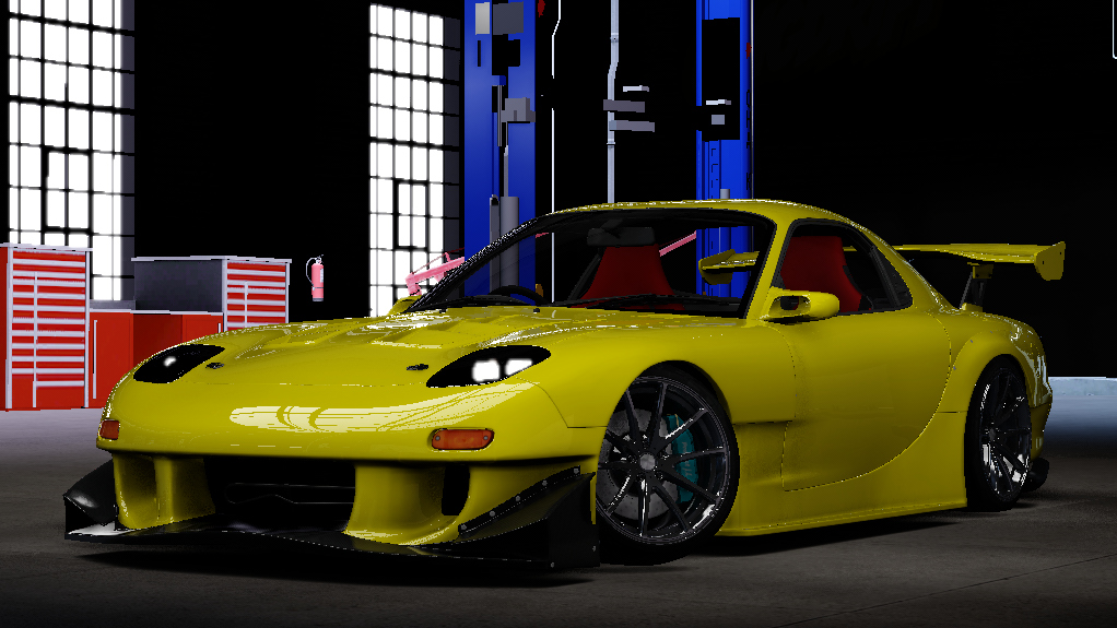 Mazda RX-7 Re amemiya Drift, skin vivid_yellow