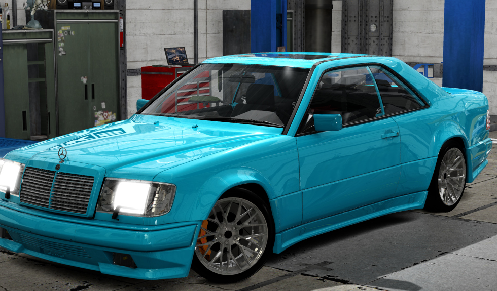 Mercedes-Benz AMG Hammer Coupe 1987, skin baby blue