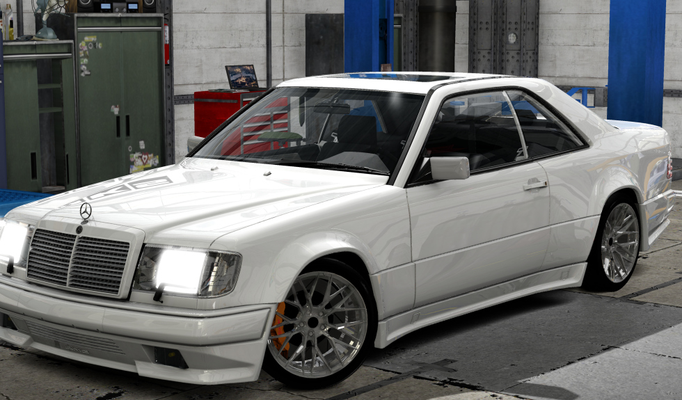 Mercedes-Benz AMG Hammer Coupe 1987, skin frost white